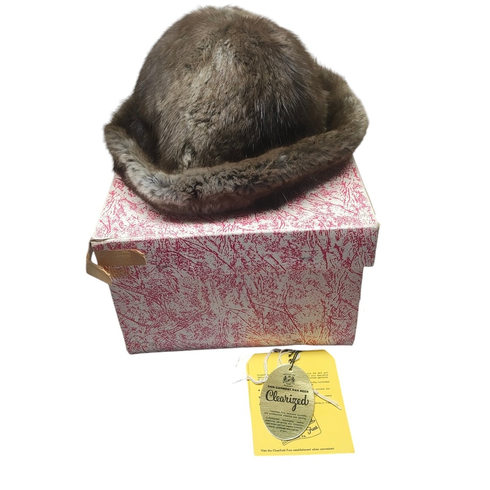 Vintage Muskrat Fur Hat